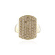 Gouden ring met VS1 champagne diamanten