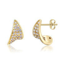 Gouden oorbellen met I1 (H) Diamanten (CIRARI)