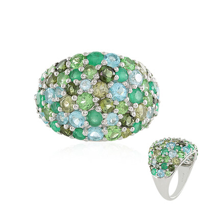 Gouden ring met groene toermalijnen (KM by Juwelo)