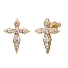 Gouden oorbellen met I1 (H) Diamanten (CIRARI)