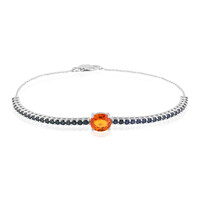 Gouden armband met een Ban Ka Cha oranje Saffier