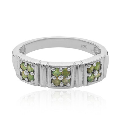 Zilveren ring met alexandrieten