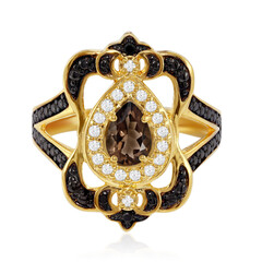 Zilveren ring met een rookkwarts