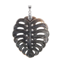 Zilveren hanger met een parelmoer