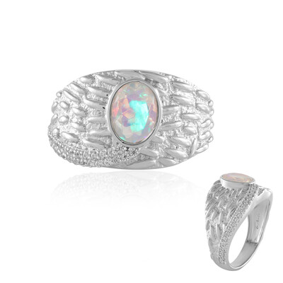 Zilveren ring met een AAA Welo-opaal (de Melo)