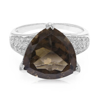 Zilveren ring met een rookkwarts