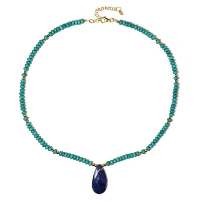 Zilveren halsketting met een lapis lazuli