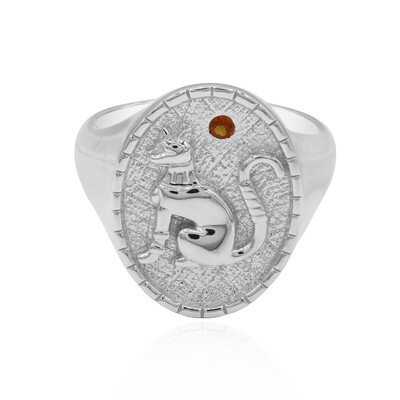 Zilveren ring met een mandarijn citrien