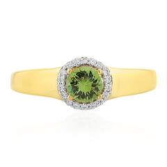 Zilveren ring met een Russische demantoïde