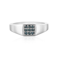 Zilveren ring met I3 Champagne Diamanten