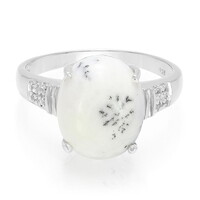 Zilveren ring met een dendrieten agaat