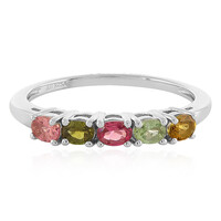 Zilveren ring met toermalijnen