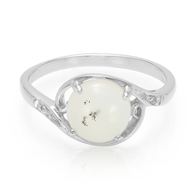 Zilveren ring met een dendrieten agaat