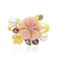 Zilveren ring met een parelmoer
