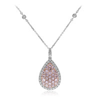 Gouden halsketting met I1 Roze Diamanten (CIRARI)