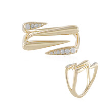 Gouden ring met I3 (H) Diamanten (de Melo)