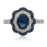 Gouden ring met een Ceylon saffier (CIRARI)