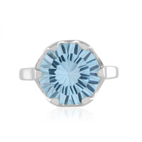 Zilveren ring met een hemel-blauwe topaas