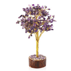Messingen accessoire met amethisten