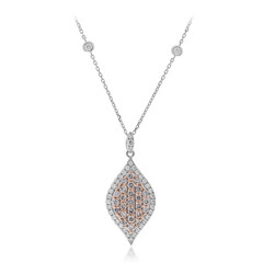 Gouden halsketting met I1 Roze Diamanten (CIRARI)