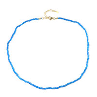 Zilveren halsketting met neon blauwe apatieten (Adela Silber)