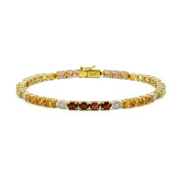 Zilveren armband met Mozambique granaten