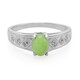 Zilveren herenring met een keizerlijk chrysopraas