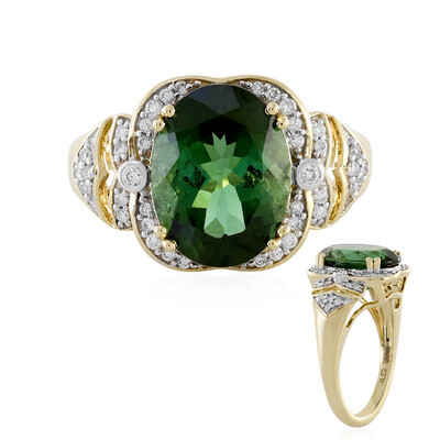 Gouden ring met een Santa Rosa toermalijn (D'vyere)