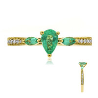 Gouden ring met een AAA Zambia smaragd (CIRARI)