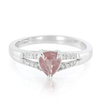 Gouden ring met een Onverhitte Padparadscha Saffier