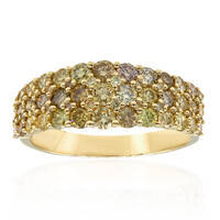 Gouden ring met SI2 Fancy Diamanten (CIRARI)