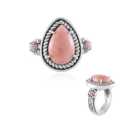 Zilveren ring met een roze opaal (Desert Chic)