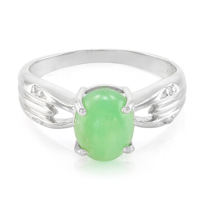 Zilveren ring met een keizerlijk chrysopraas