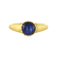Zilveren ring met een blauwe ster saffier