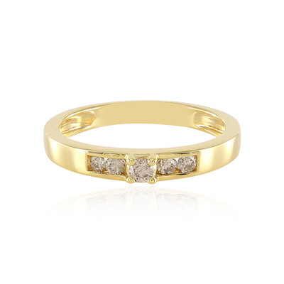 Zilveren ring met een I2 Bruine Diamant