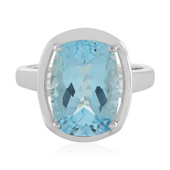 Zilveren ring met een hemel-blauwe topaas
