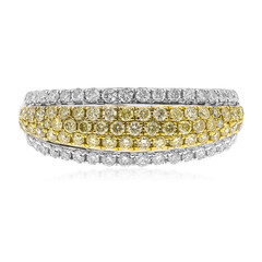 Gouden ring met gele S12 diamanten (CIRARI)