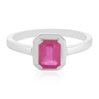 Zilveren ring met een Madagaskar Roze Saffier