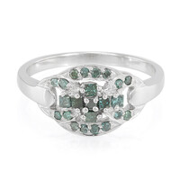 Zilveren ring met Fancy diamanten