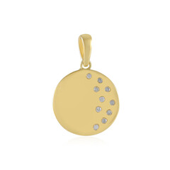 Zilveren hanger met I2 (I) Diamanten