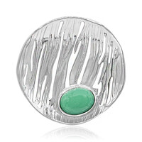 Zilveren hanger met een chrysopraas