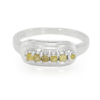 Zilveren ring met Fancy diamanten