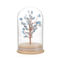 Messing accessoire met aquamarijnstenen
