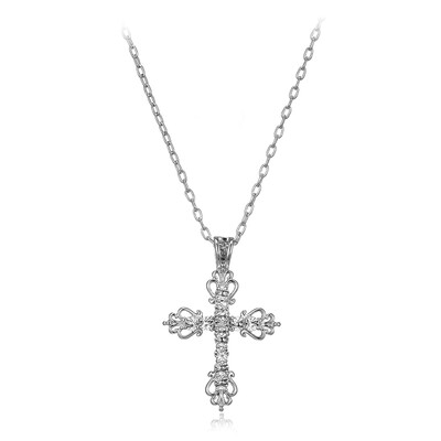 Messingen halsketting met een I3 (I) Diamant (Juwelo Style)