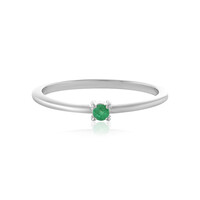 Zilveren ring met een Columbiaanse smaragd
