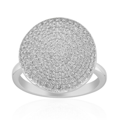 Zilveren ring met zirkonen