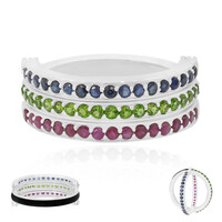 Zilveren ring met blauwe saffieren