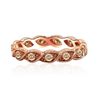 Gouden ring met SI1 Argyle Rose De France Diamanten