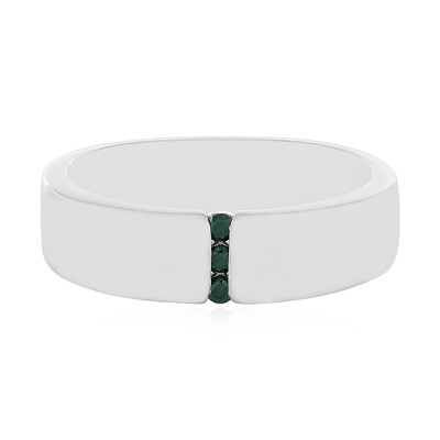 Zilveren ring met I3 Champagne Diamanten
