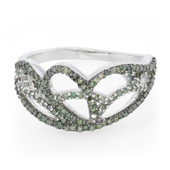 Zilveren ring met Fancy diamanten